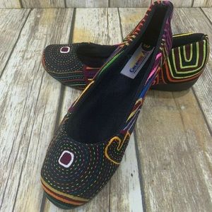 Arte Kuna Colombia Mola Slip On Flats Size 10